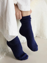 Load image into Gallery viewer, The Comfiest Socks - Crew Socks - Dark Blue