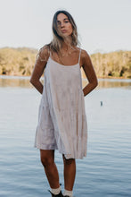 Load image into Gallery viewer, Ember - Textured Check Short Dress - White