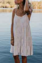 Load image into Gallery viewer, Ember - Textured Check Short Dress - White