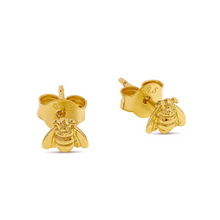 Load image into Gallery viewer, Tiny Bee Studs Gold