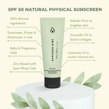 Load image into Gallery viewer, SPF 50 Natural Physical Sunscreen
