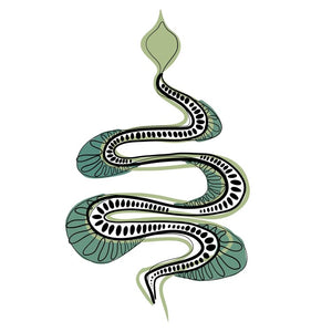 Fierce ll Snake Green Sticker