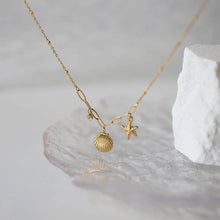Load image into Gallery viewer, Seashell Necklace: Yellow Gold
