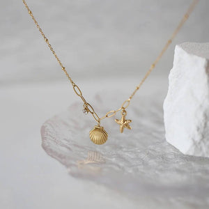 Seashell Necklace: Yellow Gold