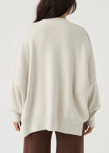 Harper Organic Knit Sweater - Grey Marle (Size M)
