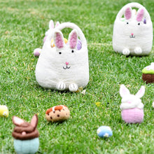Load image into Gallery viewer, Felt Small Easter Bunny Bag for Egg Hunts
