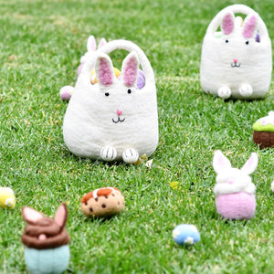 Felt Small Easter Bunny Bag for Egg Hunts