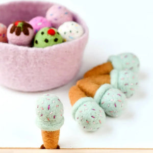 Felt Ice Cream - Cotton Candy Flavour with Sprinkles