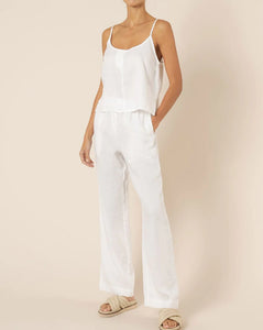 Lounge Linen Pant - White