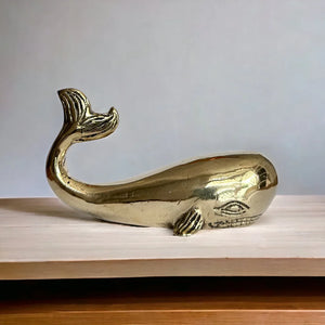 Brass Whale - Small