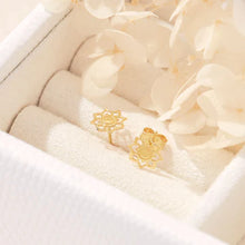 Load image into Gallery viewer, Gold Mandala Flower Studs
