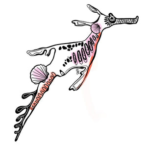 Weedy Seadragon Pink Sticker