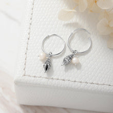 Load image into Gallery viewer, Spiral Pearl Hoops
