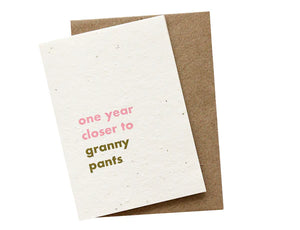 GRANNY PANTS Plantable Gift Card