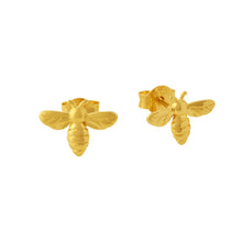 Load image into Gallery viewer, Delicate Meant to Bee Gold Studs
