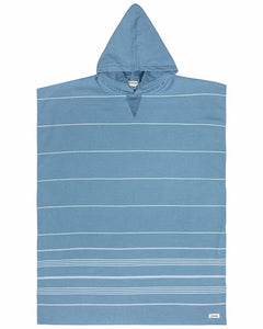 Border Classic Stripe Poncho - Slate Blue