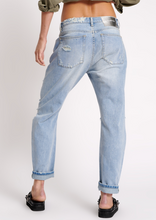 Load image into Gallery viewer, Hendrixe Messed Up Saints Boyfriend Jeans
