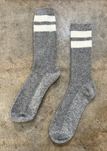 Load image into Gallery viewer, Grandpa Varsity Socks - Stone Sugar Stripe
