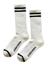 Load image into Gallery viewer, Boyfriend Socks (extended sizing) - Classic White
