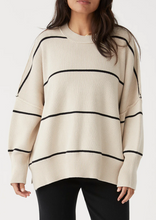 Load image into Gallery viewer, Harper Stripe Sweater - Sand &amp; Black
