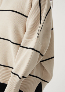 Harper Stripe Sweater - Sand & Black