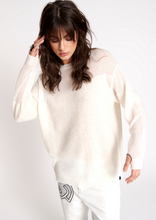 Load image into Gallery viewer, Shattered Crew Knit Sweater - White
