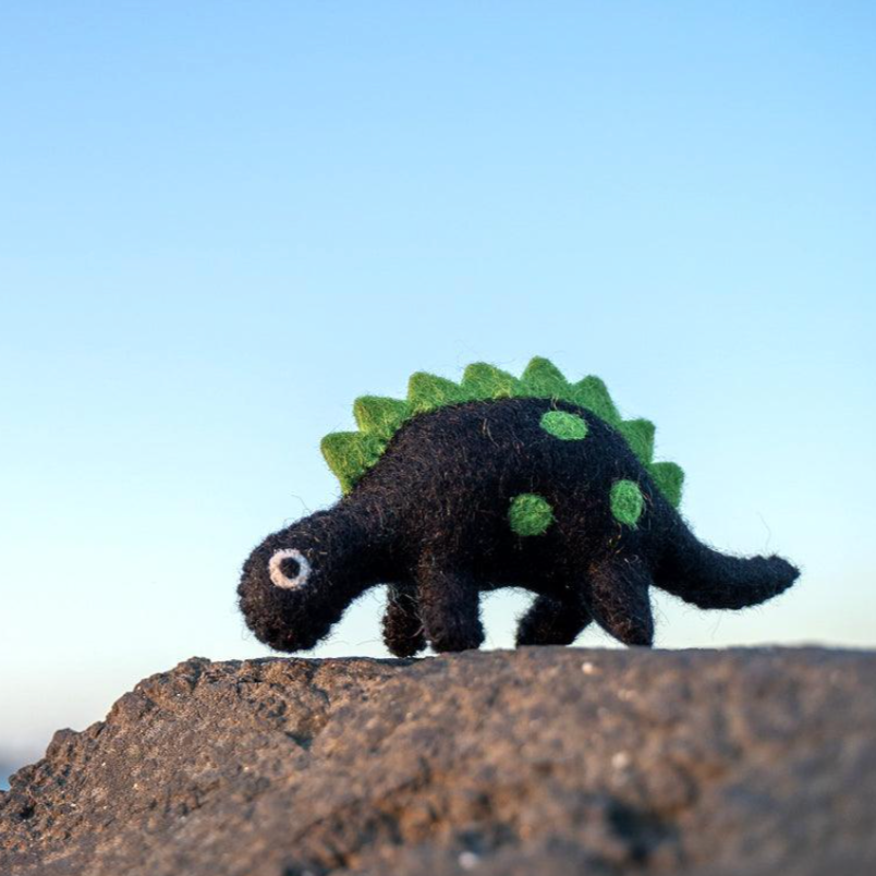 Felt Dinosaur Toy - Green Spikes