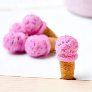 Felt Ice Cream - Raspberry with Sprinkles