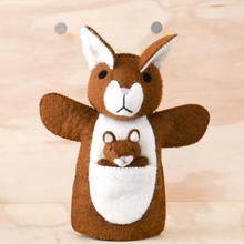 Load image into Gallery viewer, Hand Puppet - Brown Kangaroo with Joey
