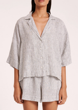 Load image into Gallery viewer, Lounge Stripe Linen Shirt - Pinstripe
