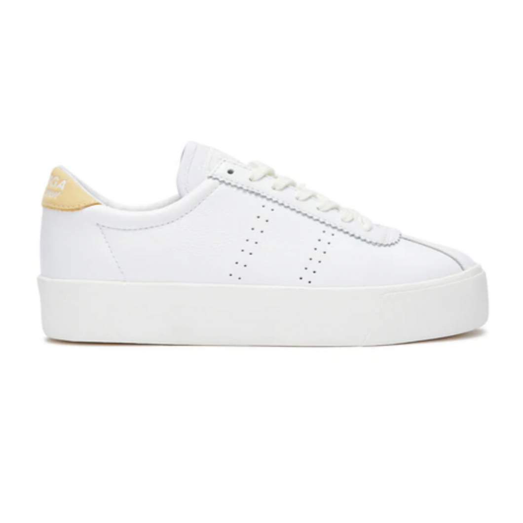 Club 3 Comfort Leather (White Beige Gome White Avorio) (Size 36)