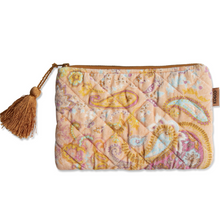 Load image into Gallery viewer, Paisley Paradise Velvet Cosmetics Purse
