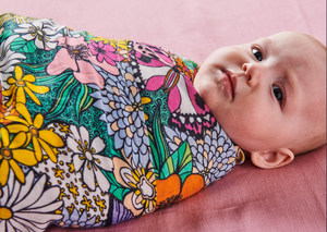 Bliss Floral Bamboo Swaddle