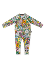 Load image into Gallery viewer, Bliss Floral Organic Long Sleeve Zip Romper
