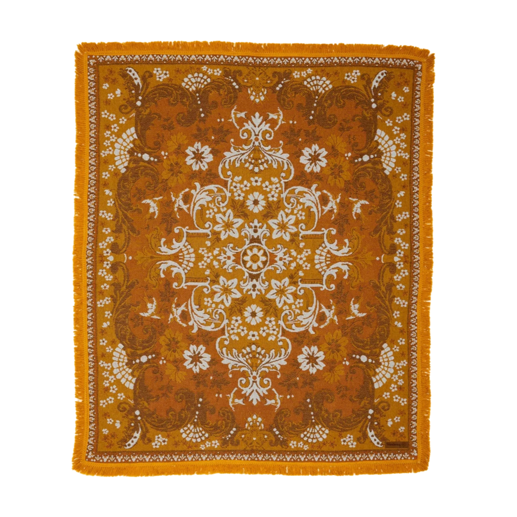 Ornate Floral Throw - Ginger