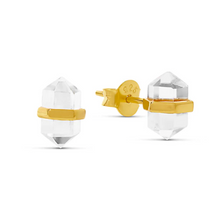 Load image into Gallery viewer, Empress Crystal Studs Gold
