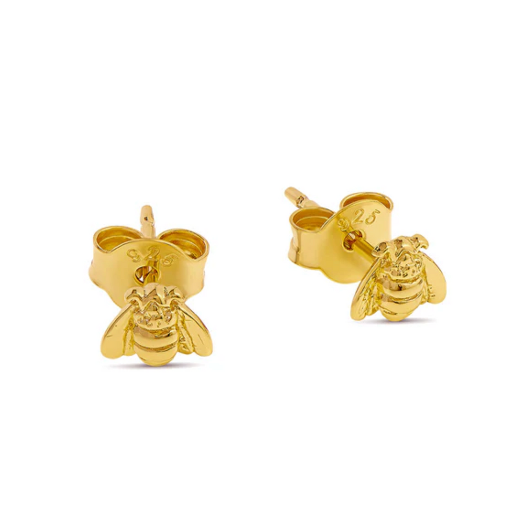 Tiny Bee Studs Gold