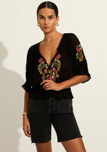 Load image into Gallery viewer, Embroidered Coralie Blouse - Black (XS)

