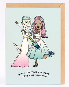 'Fun Vows - Girl and Girl' Gift Card