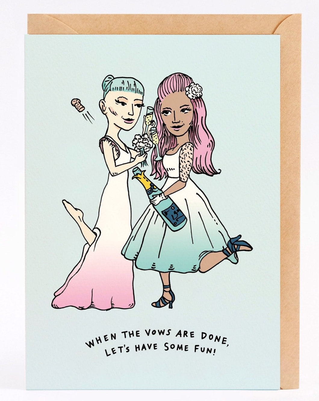 'Fun Vows - Girl and Girl' Gift Card