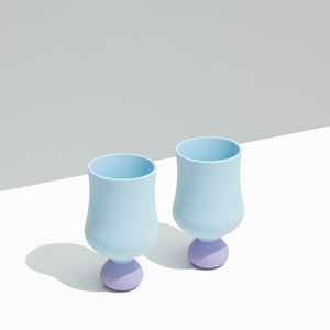 Bubble Goblet Set | Unbreakable Silicone : Bubblegum