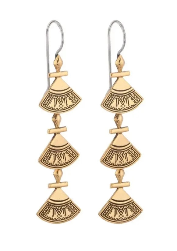 Triya Earrings (Brass)