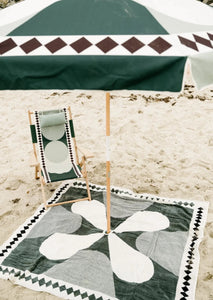 Beach Blanket - Green Diamond