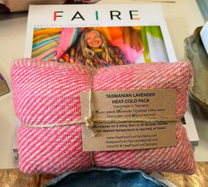 Upcycled Pink Wool Heat-Cold Packs: Tassie Lavender