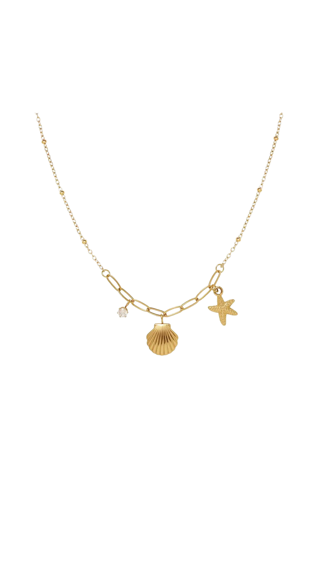 Seashell Necklace: Yellow Gold