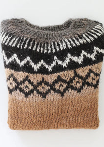 Hand Knitted Children's Brown Andino Sweater
