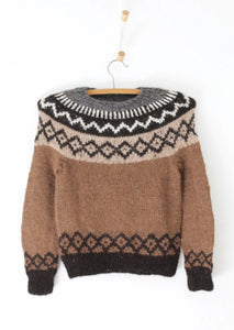 Hand Knitted Children's Brown Andino Sweater