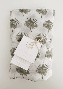 Fan Palm Fitted Cot Sheet
