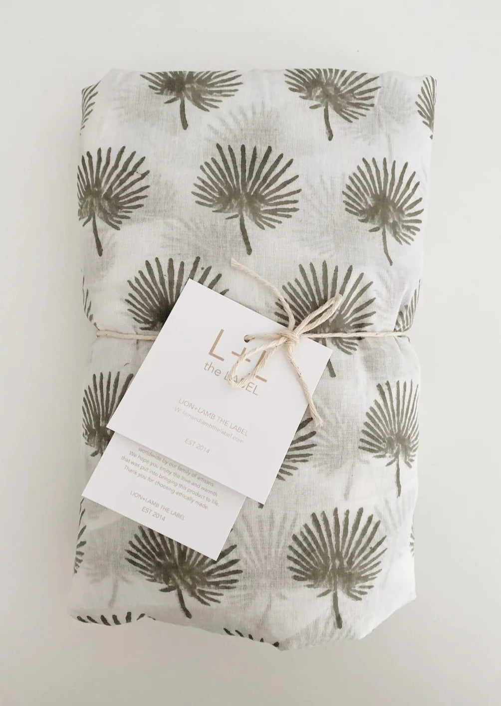 Fan Palm Fitted Cot Sheet