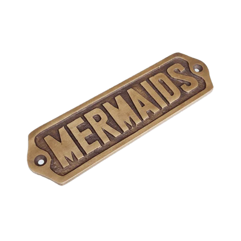 Mermaid Brass Plaque